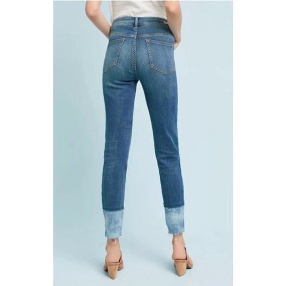 Pilcro by Anthopologie Two Tone Colorblock High Rise Skinny Ankle Jeans, sz 26 - Picture 2 of 10